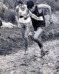 A sophomore, Kingery races in the Mud at Crystal Springs XC course.