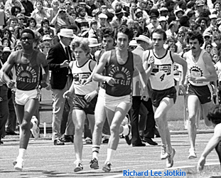 Jeff Nelson at start of Pepsi two-mile