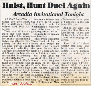 Article Hulst and Hunt Duel again at Arcadia
